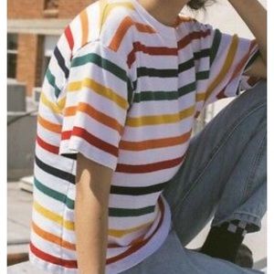 Rainbow striped shirt brandy Melville